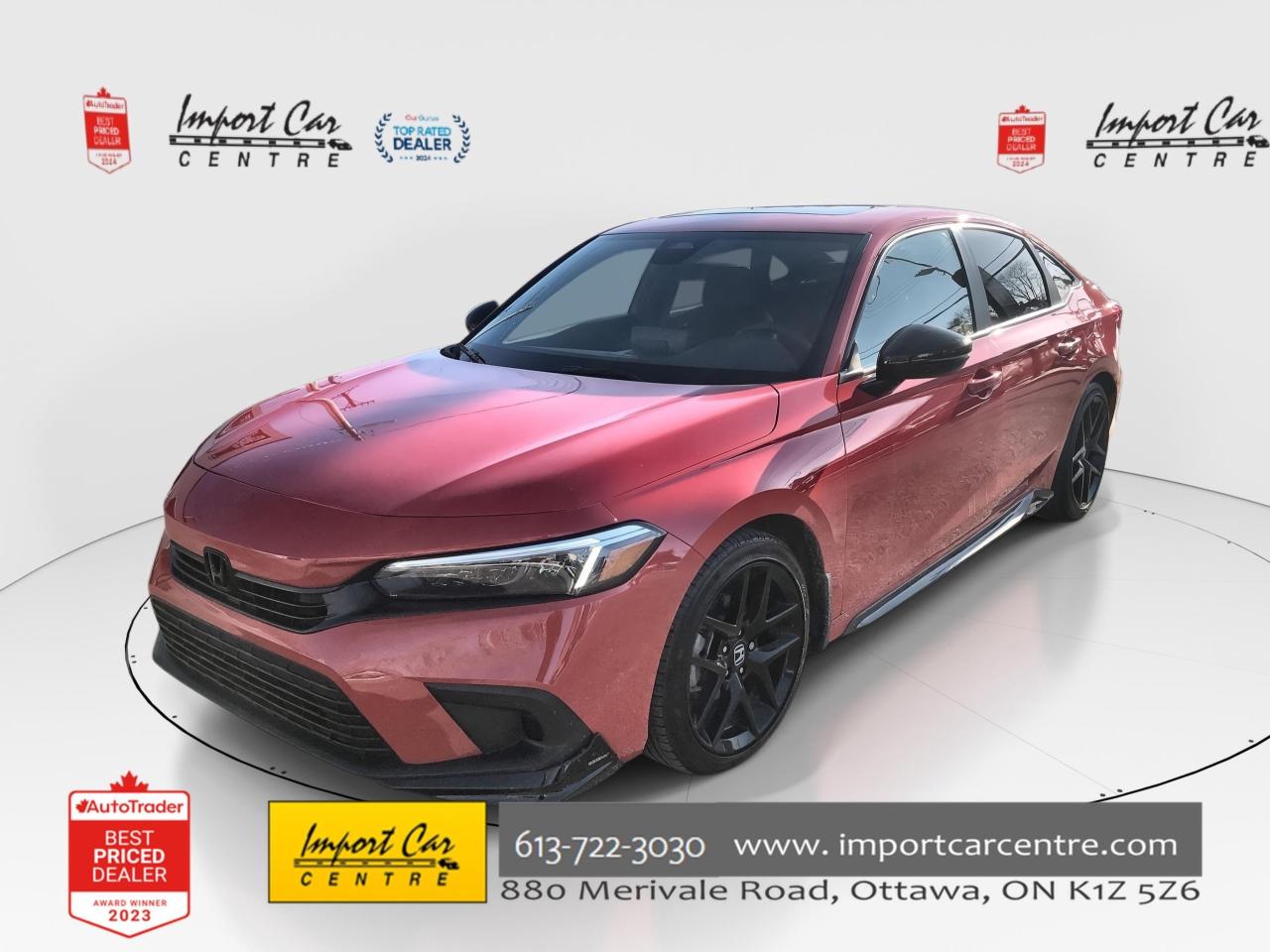 Used 2024 Honda Civic Sport HPD!!  LIKE NEW - ONLY 1,939KMS!!  ROOF, HTD for sale in Ottawa, ON