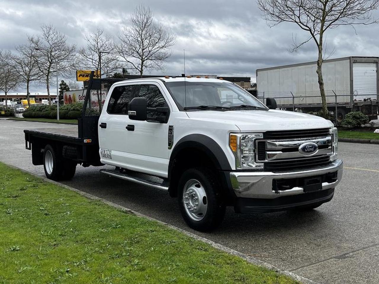 2017 Ford F-550 SuperCrew 12 Foot Flatdeck 4WD, 6.8L, 10 cylinder, 4 door, automatic, 4WD, cruise control, air conditioning, AM/FM radio, power windows, white exterior, grey interior. This item is currently OFFSITE. You must register an appointment with our office to schedule an offsite viewing. Appointments must be made a minimum of one business day in advance (and as defined by the days that Repo.com is open for business) before your appointment can be scheduled and confirmed. We may, at our own discretion, instead opt to transport smaller items to Repo.coms main yard for viewing purposes.  $55,820.00 plus $375 processing fee, $56,195.00 total payment obligation before taxes.   Listing report, warranty, contract commitment cancellation fee, financing available on approved credit (some limitations and exceptions may apply). All above specifications and information is considered to be accurate but is not guaranteed and no opinion or advice is given as to whether this item should be purchased. We do not allow test drives due to theft, fraud, acts of vandalism and undetectable impaired driving. Instead we provide the following benefits: Complimentary Warranty (with options to extend), Limited Money Back Satisfaction Guarantee on Fully Completed Contracts, Contract Commitment Cancellation, and an Open-Ended Sell-Back Option. Ask seller for details or call 604-522-REPO(7376) to confirm listing availability.