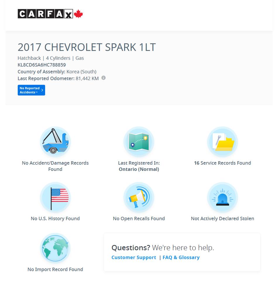 2017 Chevrolet Spark LT+ApplePlay+Camera+New Tires+Brakes+CLEAN CARFAX Photo