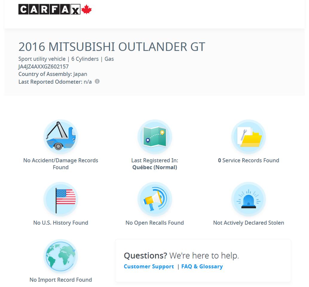 2016 Mitsubishi Outlander GT AWD 7 Passenger+Roof+AdaptiveCruise+CLEANCARFAX Photo