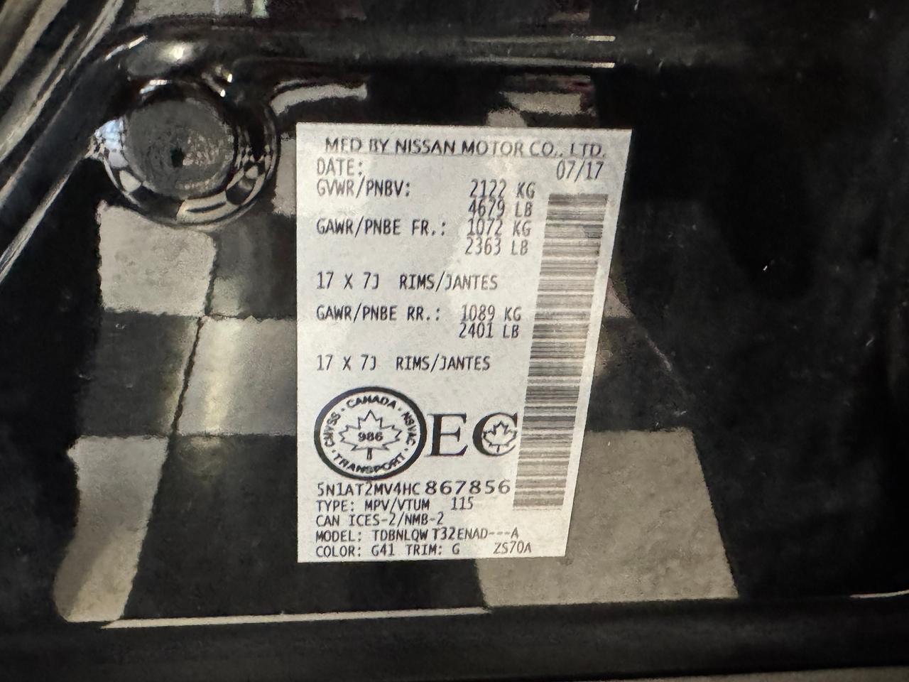 2017 Nissan Rogue SV Tech AWD+GPS+PANO Roof+Remote Start+360 Camera Photo