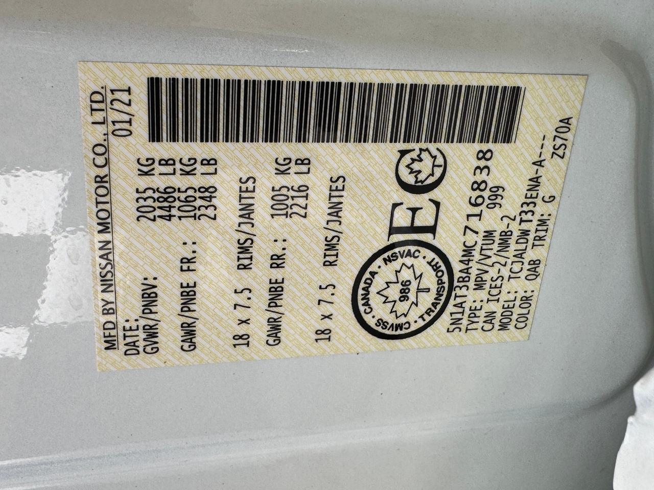 2021 Nissan Rogue SV Moonroof+BSM+Adaptive Cruise+CLEAN CARFAX Photo