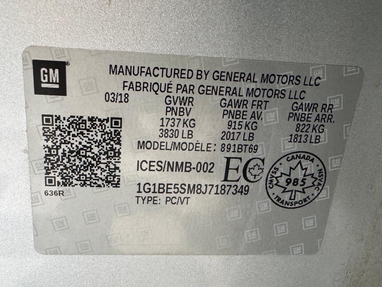 2018 Chevrolet Cruze LT+New Tires+Camera+ApplePlay+CLEAN CARFAX - Photo #38