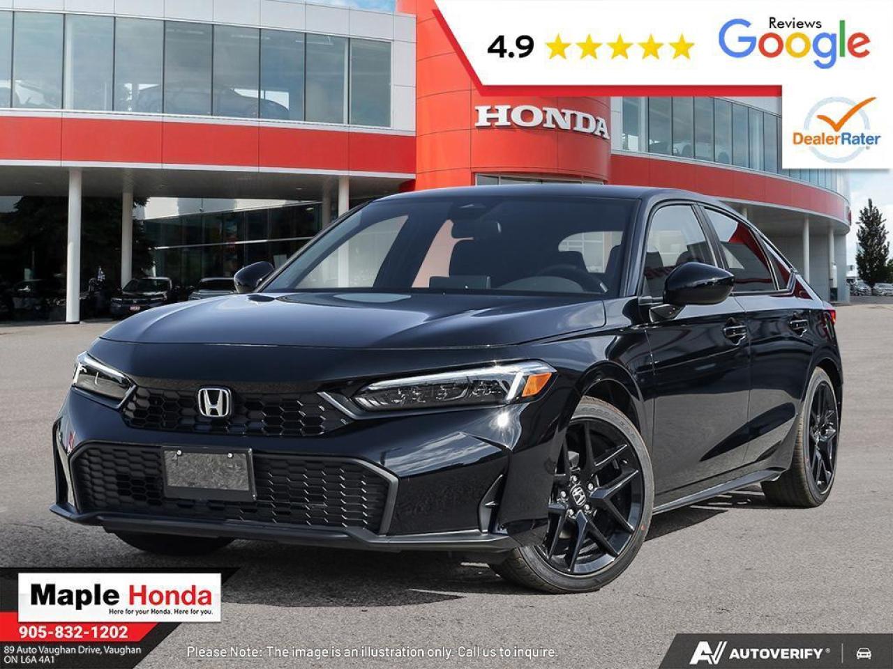 New 2025 Honda Civic Hatchback 5DR CVT SPORT for sale in Vaughan, ON