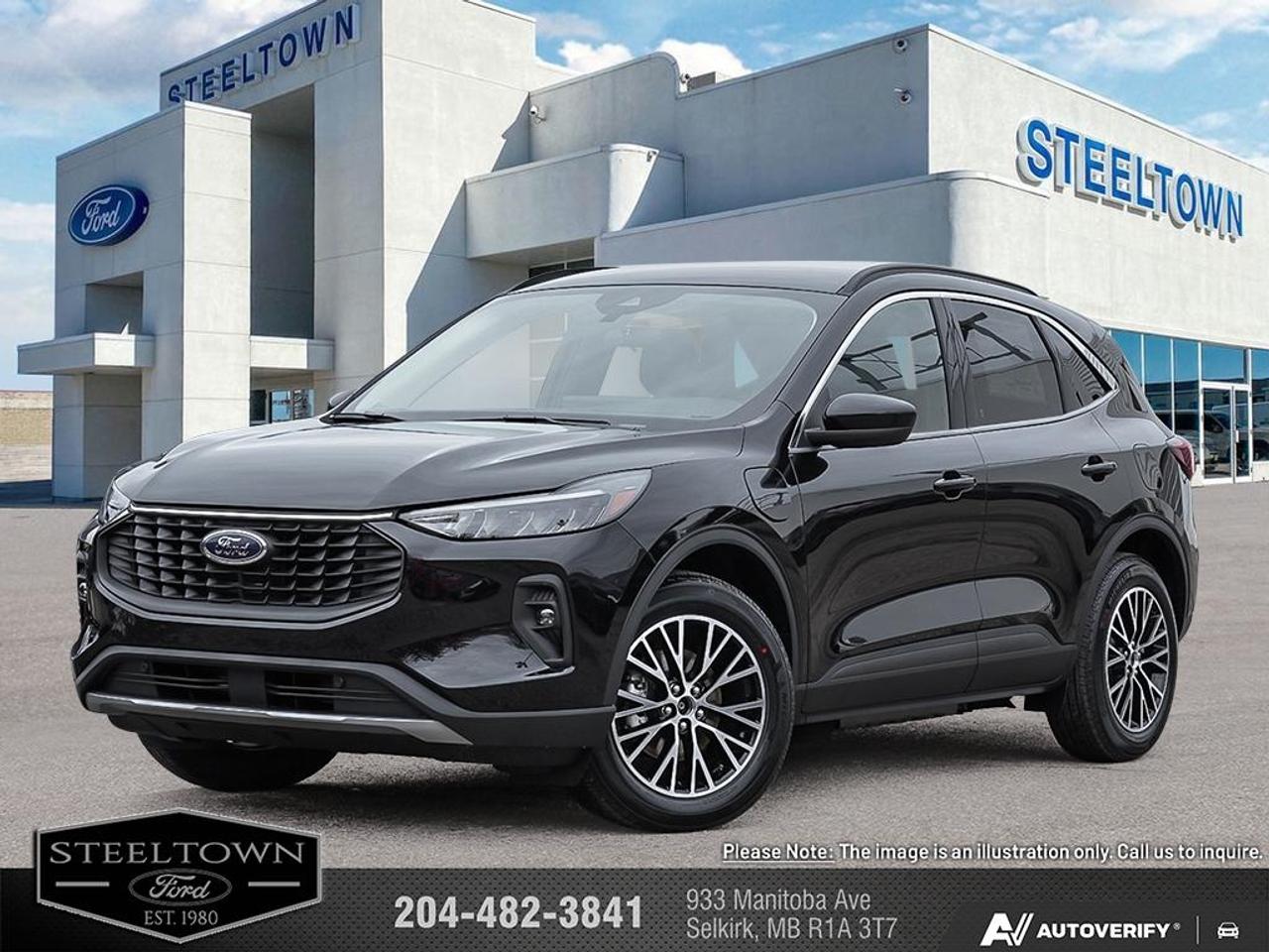 <b>Hybrid,  Navigation,  Heated Seats,  Adaptive Cruise Control,  Remote Start!</b><br> <br> <br> <br>We value your TIME, we wont waste it or your gas is on us!   We offer extended test drives and if you cant make it out to us we will come straight to you!<br> <br>In the city or in the forest, this Ford Escape is built to get you over any terrain with confidence and comfort. <br> <br>This Ford Escape was built for an active lifestyle and offers plenty of options for you to hit the road in your own individual style. Whether you need a family SUV for soccer practice, a capable adventure vehicle, or both, the versatile Ford Escape has you covered. Built for those who live on the go, the 2025 Ford Escape is made to be unstoppable.<br> <br>This Agate Black Metallic SUV has an Automatic transmission and is powered by a 210HP 2.5L 4 Cylinder Engine. <br> <br> Our Escapes trim level is PHEV. With an extremely efficient yet potent plug-in hybrid powertrain with fast charging, this Escape PHEV features heated front seats with ActiveX synthetic leather upholstery, a heated leatherette steering wheel, adaptive cruise control, remote engine start, and an upgraded 13.2-inch infotainment system now with an integrated navigation system, along with wireless Apple CarPlay and Android Auto. Safety technology also receives an upgrade, with reverse parking sensors, intersection assist and evasive steering assist, along with blind spot monitoring, lane departure warning with lane keeping assist, front and rear collision mitigation, and driver monitoring alert. Additional features include power heated side mirrors, front fog lamps, roof rack rails, and so much more. This vehicle has been upgraded with the following features: Hybrid, Navigation, Heated Seats, Adaptive Cruise Control, Remote Start, Android Auto, Power Liftgate.<br><br> View the original window sticker for this vehicle with this url <b><a href=http://www.windowsticker.forddirect.com/windowsticker.pdf?vin=1FMCU0E1XSUB07941 target=_blank>http://www.windowsticker.forddirect.com/windowsticker.pdf?vin=1FMCU0E1XSUB07941</a></b>.<br> <br>To apply right now for financing use this link: <a href=http://www.steeltownford.com/?https://CreditOnline.dealertrack.ca/Web/Default.aspx?Token=bf62ebad-31a4-49e3-93be-9b163c26b54c&La target=_blank>http://www.steeltownford.com/?https://CreditOnline.dealertrack.ca/Web/Default.aspx?Token=bf62ebad-31a4-49e3-93be-9b163c26b54c&La</a><br><br> <br/> Total  rebate of $4500 is reflected in the price.   5.49% financing for 84 months.  Incentives expire 2026-04-30.  See dealer for details. <br> <br>Family owned and operated in Selkirk for 35 Years.  <br>Steeltown Ford is located just 20 minutes North of the Perimeter Hwy, with an onsite banking center that offers free consultations. <br>Ask about our special dealer rates available through all major banks and credit unions.<br>Dealer retains all rebates, plus taxes, govt fees and Steeltown Protect Plus.<br>Steeltown Ford Protect Plus includes:<br>- Life Time Tire Warranty <br>Dealer Permit # 1039<br><br><br> Come by and check out our fleet of 100+ used cars and trucks and 170+ new cars and trucks for sale in Selkirk.  o~o