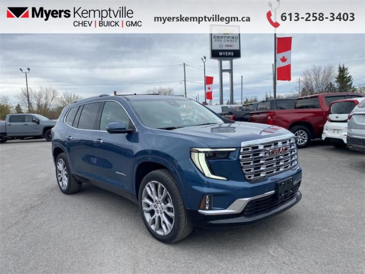 New 2025 GMC Acadia Denali  - Leather Seats - Cruise Package for sale in Kemptville, ON