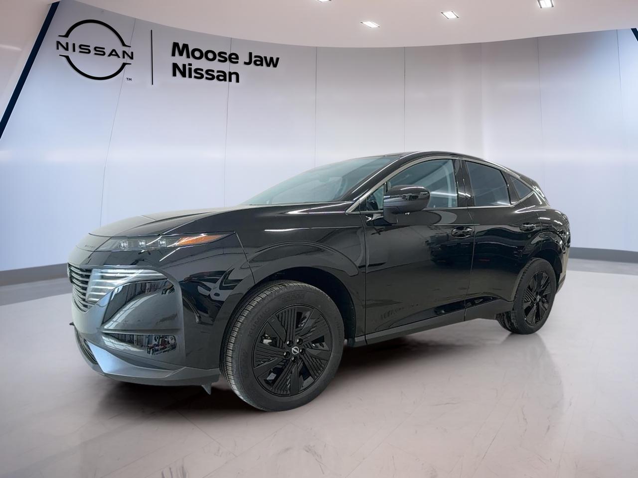 Discover the brand new 2025 Nissan Murano SV, available at Moose Jaw Nissan. This sleek SUV, with its striking black exterior and charcoal interior, is designed to impress. Equipped with a 2.0L Variable Compression Turbo I-4 engine and a 9-speed automatic transmission, it offers a dynamic driving experience. The all-wheel drive system ensures optimal traction and control, making it perfect for Canadian roads.

FEATURES OF THE Murano SV  
»» 2.0L Variable Compression Turbo I-4 engine  
»» 9-speed automatic transmission  
»» All-wheel drive for superior traction  
»» Remote engine start for convenience  

ADVANCED SAFETY FEATURES  
»» Blind spot monitoring for safer lane changes  
»» Rear cross-traffic alert to prevent collisions  
»» Forward collision warning with automatic braking  
»» Adaptive cruise control for stress-free driving  

PERFORMANCE AND EFFICIENCY  
»» Turbocharged engine for powerful performance  
»» 9-speed automatic for smooth acceleration  
»» All-wheel drive enhances stability  
»» Efficient fuel consumption for long drives  

COMFORT AND CONVENIENCE  
»» Dual-zone automatic climate control  
»» Power-adjustable drivers seat  
»» Heated front seats for cold days  
»» Keyless entry and push-button start  

TECHNOLOGY AND CONNECTIVITY  
»» 8-inch touchscreen display  
»» Apple CarPlay and Android Auto integration  
»» Bluetooth hands-free communication  
»» Premium sound system for entertainment  

CARGO SPACE  
»» Spacious rear cargo area  
»» Split-folding rear seats for flexibility  
»» Ample storage compartments throughout  
»» Easy access with power liftgate  

WHAT OTHER OWNERS LIKE  
»» Smooth and comfortable ride  
»» Advanced safety features  
»» User-friendly technology interface  
»» Spacious and versatile interior  

This 2025 Nissan Murano SVs VIN is: 5N1AZ3BS8SC121060.<p> is designed to impress. Equipped with a 2.0L Variable Compression Turbo I-4 engine and a 9-speed automatic transmission</p>
<p> it offers a dynamic driving experience. The all-wheel drive system ensures optimal traction and control</p>
<p> making it perfect for Canadian roads.

FEATURES OF THE Murano SV  
»» 2.0L Variable Compression Turbo I-4 engine  
»» 9-speed automatic transmission  
»» All-wheel drive for superior traction  
»» Remote engine start for convenience  

ADVANCED SAFETY FEATURES  
»» Blind spot monitoring for safer lane changes  
»» Rear cross-traffic alert to prevent collisions  
»» Forward collision warning with automatic braking  
»» Adaptive cruise control for stress-free driving  

PERFORMANCE AND EFFICIENCY  
»» Turbocharged engine for powerful performance  
»» 9-speed automatic for smooth acceleration  
»» All-wheel drive enhances stability  
»» Efficient fuel consumption for long drives  

COMFORT AND CONVENIENCE  
»» Dual-zone automatic climate control  
»» Power-adjustable drivers seat  
»» Heated front seats for cold days  
»» Keyless entry and push-button start  

TECHNOLOGY AND CONNECTIVITY  
»» 8-inch touchscreen display  
»» Apple CarPlay and Android Auto integration  
»» Bluetooth hands-free communication  
»» Premium sound system for entertainment  

CARGO SPACE  
»» Spacious rear cargo area  
»» Split-folding rear seats for flexibility  
»» Ample storage compartments throughout  
»» Easy access with power liftgate  

WHAT OTHER OWNERS LIKE  
»» Smooth and comfortable ride  
»» Advanced safety features  
»» User-friendly technology interface  
»» Spacious and versatile interior  

This 2025 Nissan Murano SVs VIN is: 5N1AZ3BS8SC121060.</p>