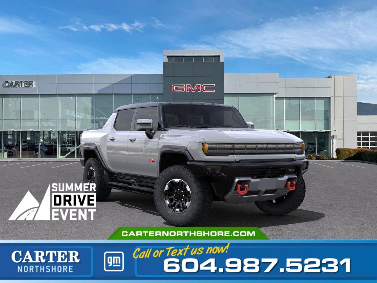 New 2025 GMC HUMMER EV Pickup EX-DEMO 3X | Alum Wheels/Rear Diff/Bose Spkrs for sale in North Vancouver, BC