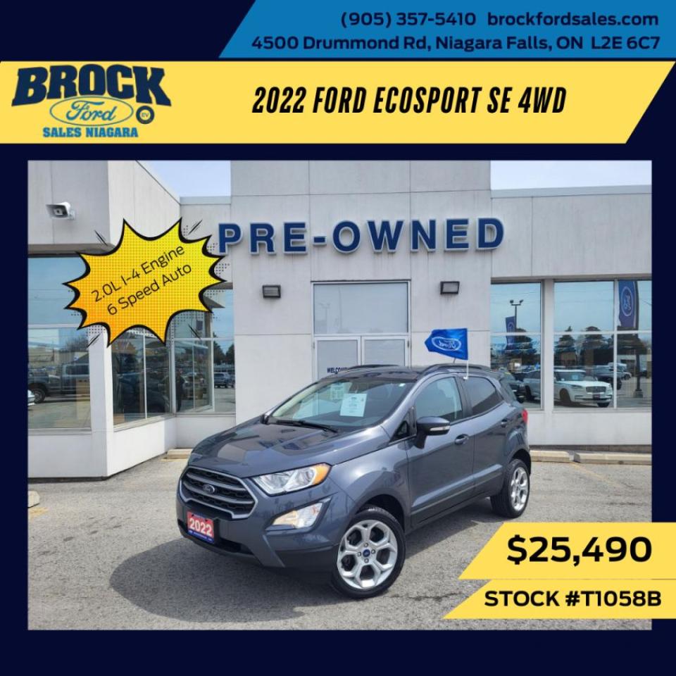 Used 2022 Ford EcoSport SE 4WD for sale in Niagara Falls, ON