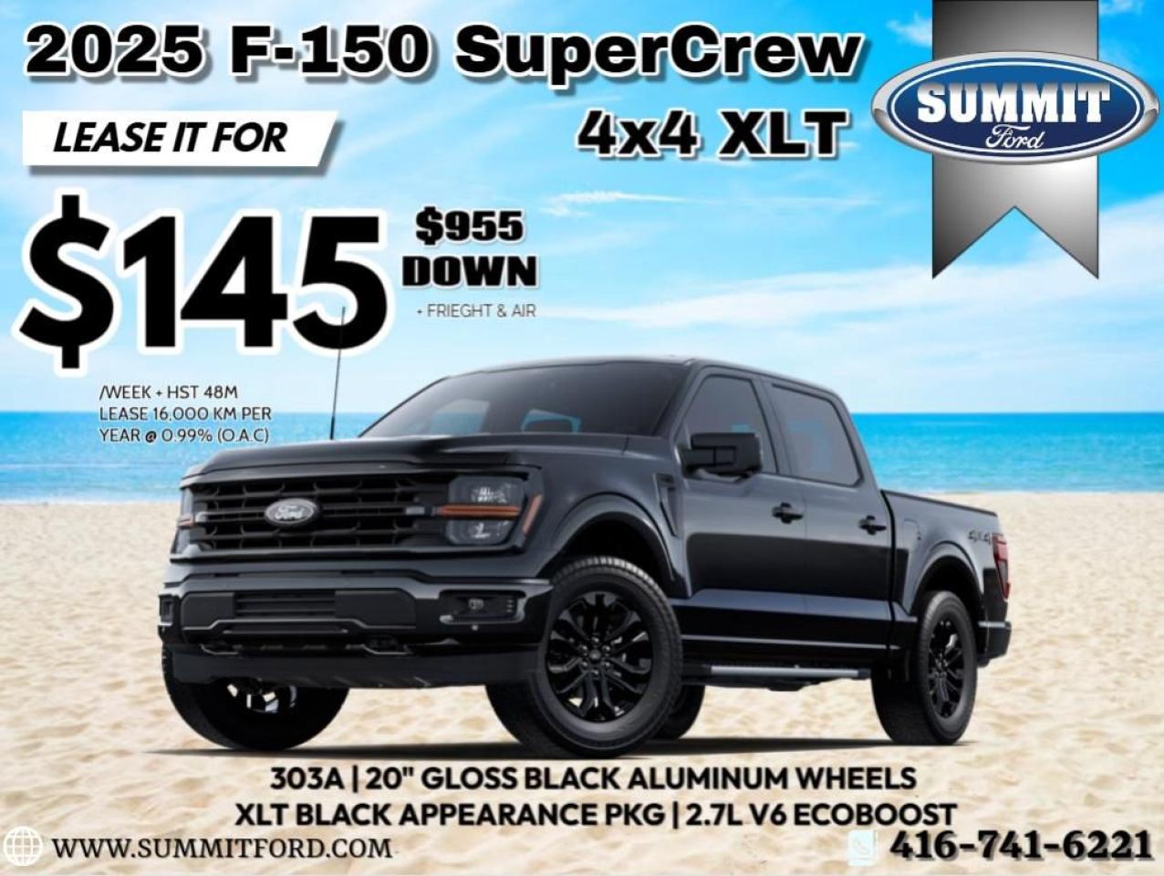 New 2025 Ford F-150 XLT | $145 + HST Weekly - 48 Month Lease for sale in Etobicoke, ON