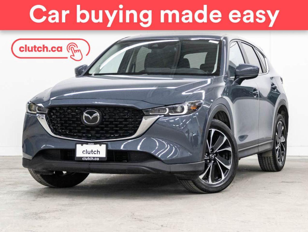 NO ACCIDENTS / CLEAN CARFAX / 1 OWNER / Power Tailgate/Hatch, Auto Dimming Rearview Mirror, Front Heated Seats and more!<br> <br>Clutch is the largest online used car retailer in Canada, delivering a seamless, hassle-free car-buying experience to drivers everywhere. Shop hundreds of used cars online, get the right one delivered to your door, and enjoy peace of mind with our optional 10-Day Money-Back Guarantee. How sweet is that? To learn more, visit clutch.ca.<br> <br>The top features for this 2024 Mazda CX-5 include:<br> <br>Brake Assist<br>Power Tailgate/Hatch<br>Auto Dimming Rearview Mirror<br>Front Heated Seats<br>Climate Control<br>Dual Zone Front Climate Control<br>Bluetooth Music<br>Cruise Control<br>Adaptive Cruise Control<br>12V Outlet<br>Apple CarPlay<br>Android Auto<br>USB Input<br>Push Button Start<br>Lane Departure Warning<br>Blindspot Sensors<br>Heated Steering Wheel<br>Sunroof<br>Rear View Camera<br>Power Driver Seat<br> <br>Seamless home delivery - Delivery to your door in a matter of days. Available on select packages.<br> <br>Try it out for 10 days - If you do not like it, we will take it back. Available on select packages. <br> <br>Quality assured - All cars go through our rigorous 210-point inspection and reconditioning process.<br> <br>Peace of mind - Optional 3-month Standard Warranty, with additional warranty options available.<br> <br>Haggle-free - No haggling or hard sells.<br> <br>100% Transparency - Full inspection reports on every car, including high-res photography and a free Carfax report.<br> <br>Listed price is for cash purchase only and does not include taxes, Shipping Fees (if applicable), Delivery Fees (if applicable), government licensing fees. 10-day Money Back Guarantee, 3-month Standard Warranty, and home delivery are available with select packages.<br> <br>Previous Provincial Registrations:<br>Quebec<br> <br>Stock # 49261
