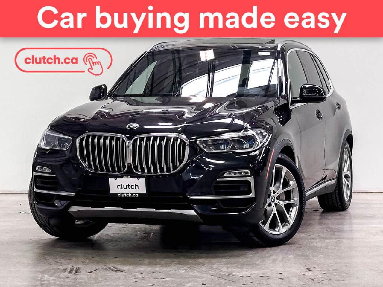 NO ACCIDENTS / CLEAN CARFAX / 12V Outlet, Apple CarPlay, Wireless Charging and more!<br> <br>Clutch is the largest online used car retailer in Canada, delivering a seamless, hassle-free car-buying experience to drivers everywhere. Shop hundreds of used cars online, get the right one delivered to your door, and enjoy peace of mind with our optional 10-Day Money-Back Guarantee. How sweet is that? To learn more, visit clutch.ca.<br> <br>The top features for this 2020 BMW X5 include:<br> <br>Integrated Garage Door Opener<br>12V Outlet<br>Apple CarPlay<br>Wireless Charging<br>USB Input<br>Push Button Start<br>Heads Up Display<br>Front View Camera<br>Power Folding Exterior Mirrors<br>Lane Departure Warning<br>Blindspot Sensors<br>Forward Collision Mitigation<br>Rear Cross Traffic Alert<br>Traffic Sign Recognition<br>Heated Steering Wheel<br>Rain Sensing Wipers<br>Sunroof<br>Panoramic Sunroof<br>Hill Assistance<br>Automatic High Beams<br>Rear View Camera<br>Parking Sensors<br>Power Driver Seat<br>Power Passenger Seat<br>360 Camera<br>Ambient Lighting<br>Android Auto<br>Front Seats Memory System<br>Auto Stop/Start<br>Power Tailgate/Hatch<br>Auto Dimming Rearview Mirror<br>Front Heated Seats<br>Rear Heated Seats<br>Driver Seat Memory System<br>Climate Control<br>Dual Zone Front Climate Control<br>Rear Climate Control<br>Premium Sound System<br>Bluetooth Music<br>Touchscreen Display<br>GPS Navigation<br>Cruise Control<br> <br>Seamless home delivery - Delivery to your door in a matter of days. Available on select packages.<br> <br>Try it out for 10 days - If you do not like it, we will take it back. Available on select packages. <br> <br>Quality assured - All cars go through our rigorous 210-point inspection and reconditioning process.<br> <br>Peace of mind - Optional 3-month Standard Warranty, with additional warranty options available.<br> <br>Haggle-free - No haggling or hard sells.<br> <br>100% Transparency - Full inspection reports on every car, including high-res photography and a free Carfax report.<br> <br>Listed price is for cash purchase only and does not include taxes, Shipping Fees (if applicable), Delivery Fees (if applicable), government licensing fees. 10-day Money Back Guarantee, 3-month Standard Warranty, and home delivery are available with select packages.<br> <br>Previous Provincial Registrations:<br>Ontario<br> <br>Stock # 49667