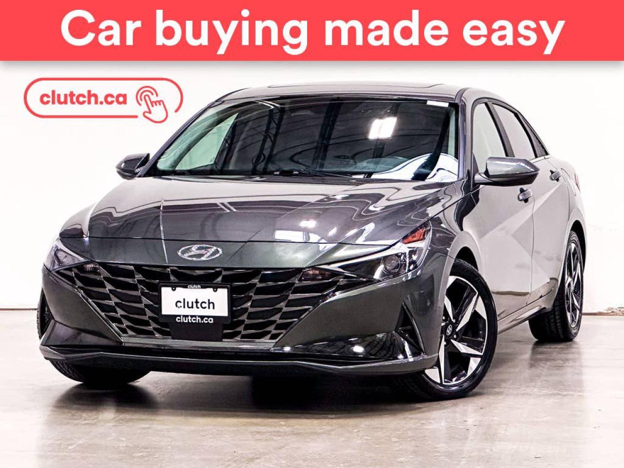 NO ACCIDENTS / CLEAN CARFAX / 1 OWNER / Climate Control, Dual Zone Front Climate Control, Premium Sound System and more!<br> <br>Clutch is the largest online used car retailer in Canada, delivering a seamless, hassle-free car-buying experience to drivers everywhere. Shop hundreds of used cars online, get the right one delivered to your door, and enjoy peace of mind with our optional 10-Day Money-Back Guarantee. How sweet is that? To learn more, visit clutch.ca.<br> <br>The top features for this 2022 Hyundai Elantra include:<br> <br>Front Heated Seats<br>Climate Control<br>Dual Zone Front Climate Control<br>Premium Sound System<br>Bluetooth Music<br>Touchscreen Display<br>Cruise Control<br>Adaptive Cruise Control<br>12V Outlet<br>Apple CarPlay<br>Android Auto<br>Wireless Charging<br>USB Input<br>Push Button Start<br>Remote Start<br>Lane Departure Warning<br>Blindspot Sensors<br>Heated Steering Wheel<br>Sunroof<br>Automatic High Beams<br>Rear View Camera<br> <br>Seamless home delivery - Delivery to your door in a matter of days. Available on select packages.<br> <br>Try it out for 10 days - If you do not like it, we will take it back. Available on select packages. <br> <br>Quality assured - All cars go through our rigorous 210-point inspection and reconditioning process.<br> <br>Peace of mind - Optional 3-month Standard Warranty, with additional warranty options available.<br> <br>Haggle-free - No haggling or hard sells.<br> <br>100% Transparency - Full inspection reports on every car, including high-res photography and a free Carfax report.<br> <br>Listed price is for cash purchase only and does not include taxes, Shipping Fees (if applicable), Delivery Fees (if applicable), government licensing fees. 10-day Money Back Guarantee, 3-month Standard Warranty, and home delivery are available with select packages.<br> <br>Previous Provincial Registrations:<br>Ontario<br> <br>Stock # 49681
