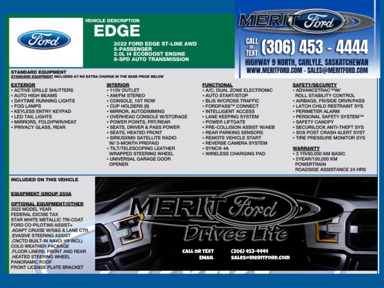 2022 Ford Edge ST Line - Adaptive Cruise, Sunroof+ Photo5