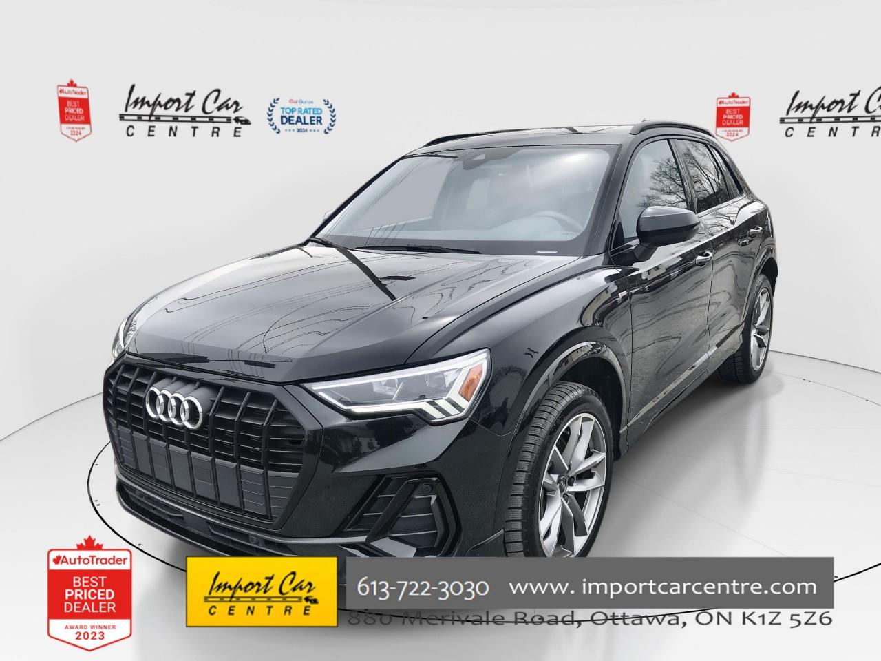 Used 2024 Audi Q3 45 Komfort VORSPRUNG ED., LEATHER, PANO. ROOF, HTD for sale in Ottawa, ON