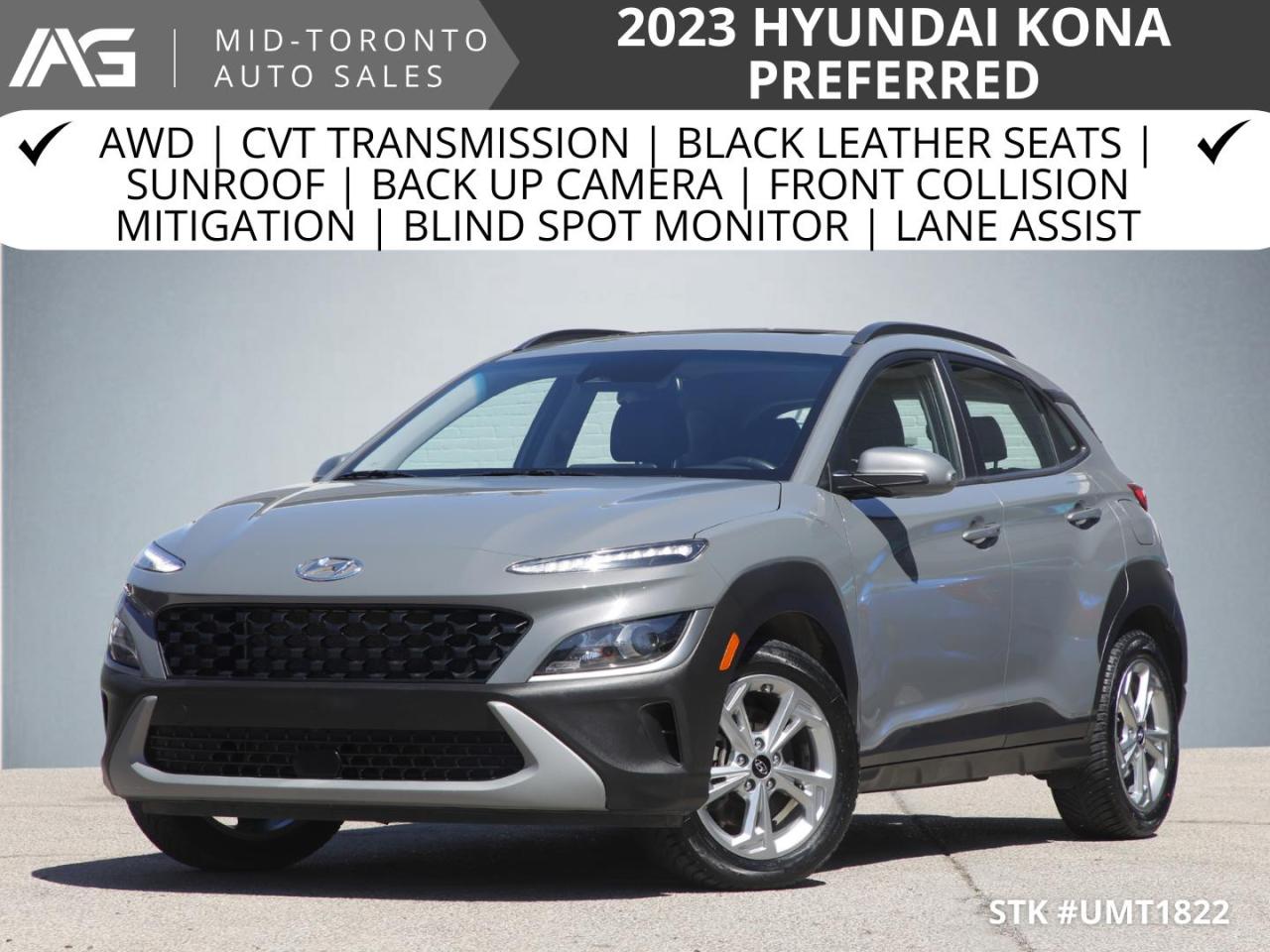 Used 2023 Hyundai KONA Preferred Pkg | AWD | Leather Seats | Sunroof | Collision Warning for sale in North York, ON