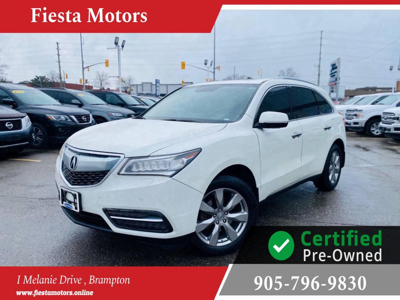 Used 2015 Acura MDX SH-AWD ELITE, LEATHER, SUNROOF, NAVI, 7-PASSENGER, 1 YEAR POWERTRAIN WARRANTY - UNLIMITED KMS INCLUDED! for sale in Brampton, ON