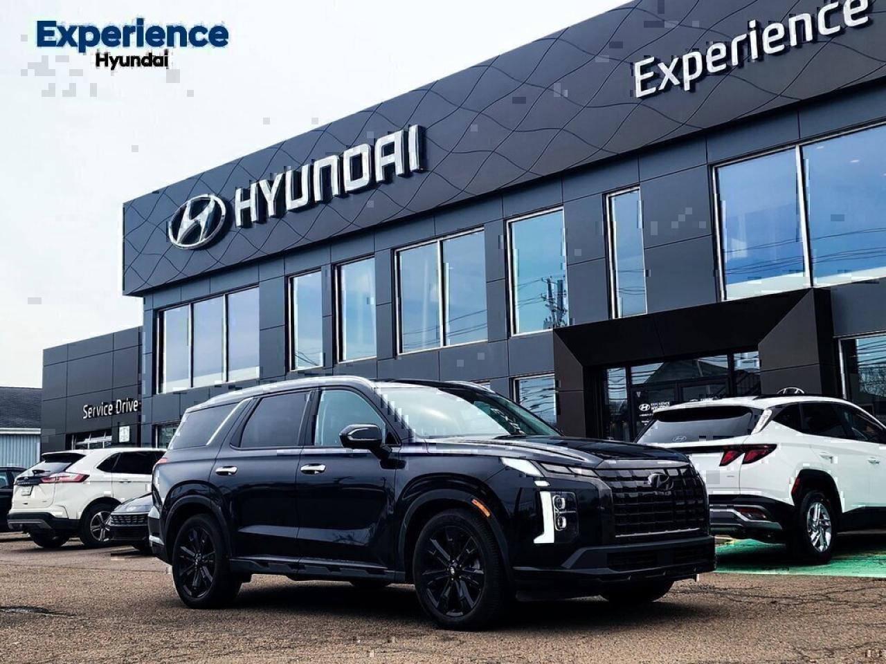 Fresh and Ready for the road! Black on Black provides are very sleek look that is unmatched.

One Owner

Key Features:
3.8L V6 engine + smooth 8-speed automatic transmission
All-Wheel Drive (AWD) for confident all-weather driving
Urban trim with premium finishes + blacked-out accents
7-passenger seating with heated + ventilated front and second-row seats
12.3 digital instrument cluster + 10.25 touchscreen with Apple CarPlay / Android Auto
Surround View Monitor + Blind-Spot View Monitor
Dual sunroofs + power liftgate
Advanced safety suite: Forward Collision-Avoidance, Rear Cross-Traffic Alert, Lane Keeping Assist

Condition: Excellent --- clean inside and out, no accidents, well-maintained, still under manufacturer warranty.

Ask about our CPO Rates!!!

Stop By Today 
Come in for a quick visit at Experience Hyundai, 15 Mount Edward Rd, Charlottetown, PE C1A 5R7 to claim your Hyundai Palisade!
 Were PEIs Premier Credit Specialists! Good poor, bad, or new credit? Divorced? Self-Employed? We have you covered! Our Credit Specialists are on standby 24/7 to help get you behind the wheel today! APPLY FOR YOUR PRE-APPROVAL TODAY - https://www.steeleadvantagefinancing.com/7182