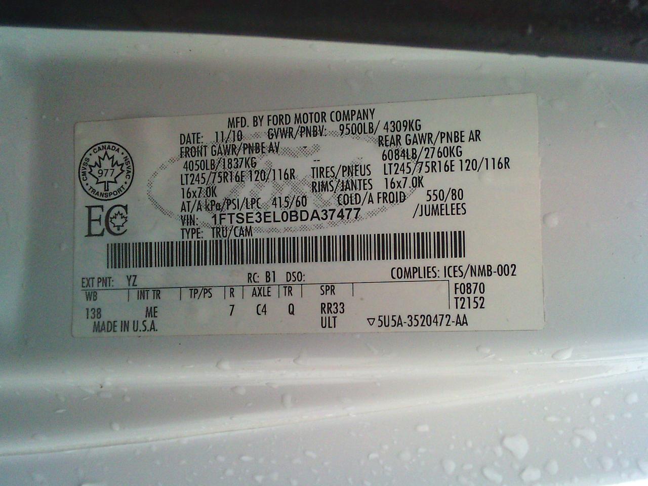 2011 Ford Econoline E-350 Super Duty Commercial Photo