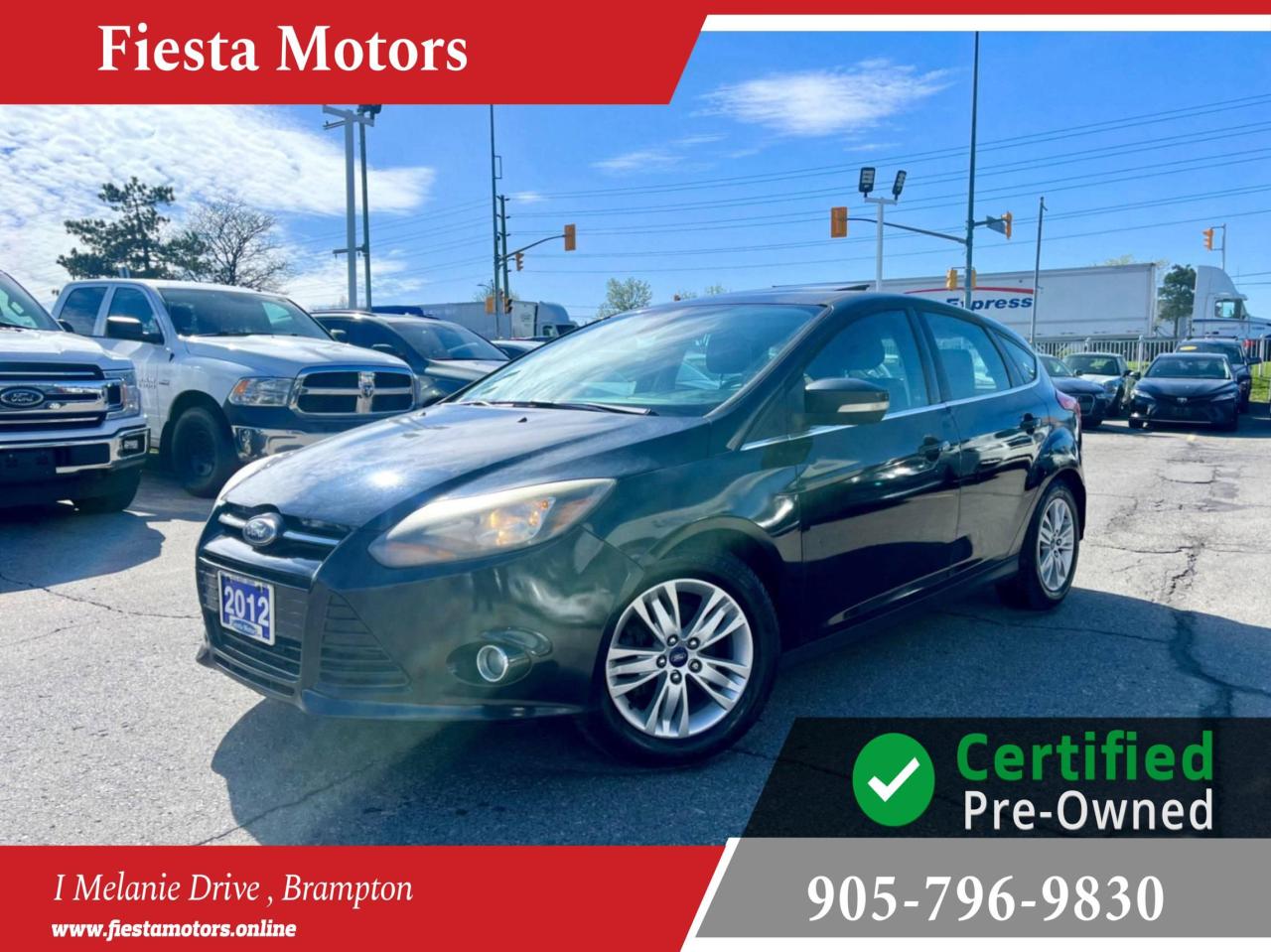 Used 2012 Ford Focus TITANIUM,LEATHER, SUNROOF, PUSH START, PARKING SENSORS, 1 YEAR POWERTRAIN WARRANTY - UNLIMITED KMS INCLUDED! for sale in Brampton, ON