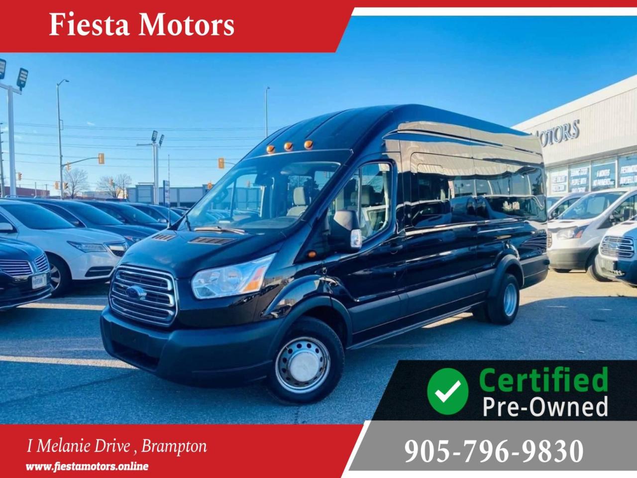 Used 2017 Ford Transit High Roof XLT 15 PASSENGERS, DIESEL, BACKUP CAMERA,1 YEAR POWERTRAIN WARRANTY - UNLIMITED KMS INCLUDED! for sale in Brampton, ON