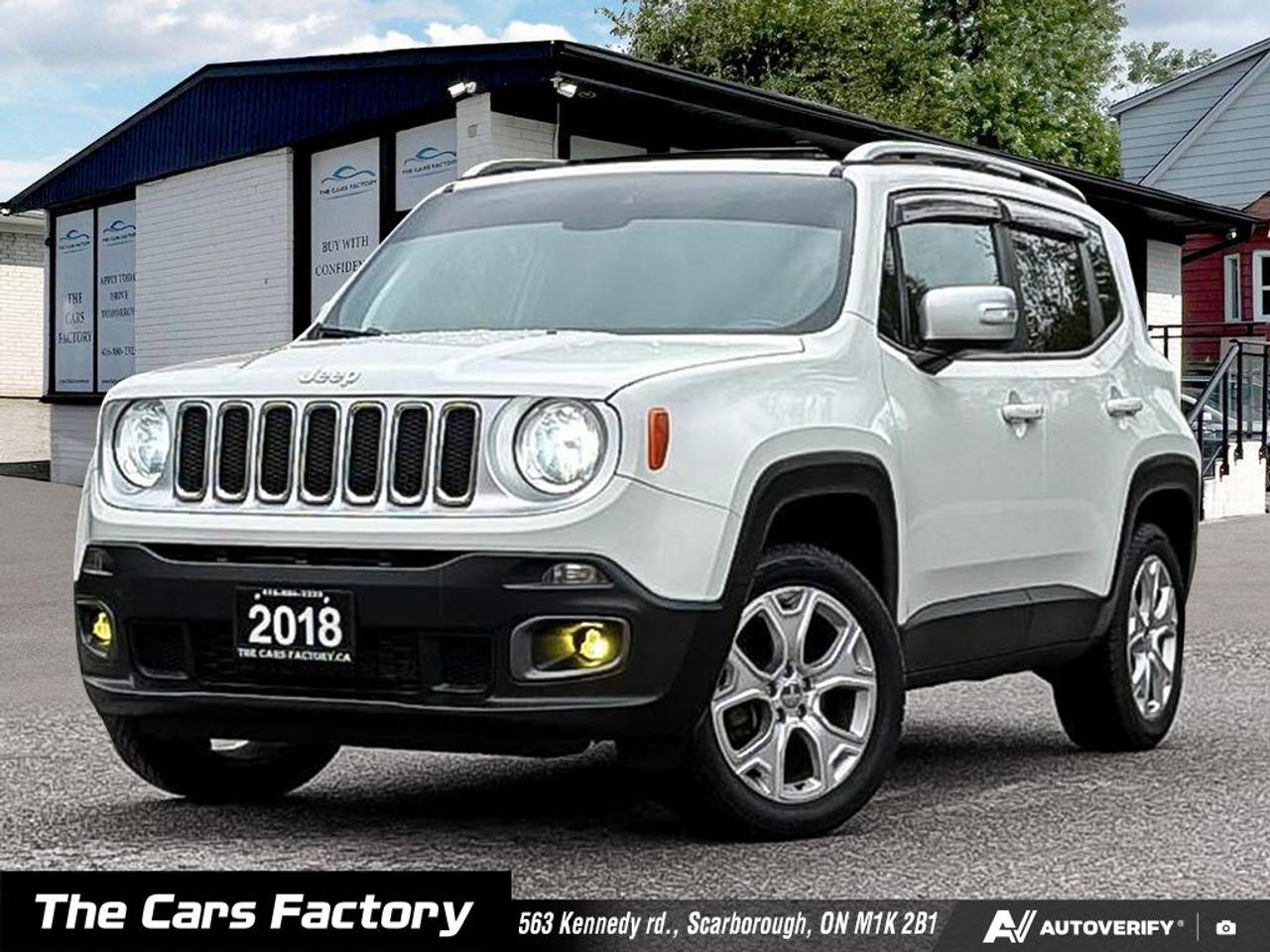 2018 Jeep Renegade Limited 4WD Leather MySky Roof CarPlay - Mint! Photo