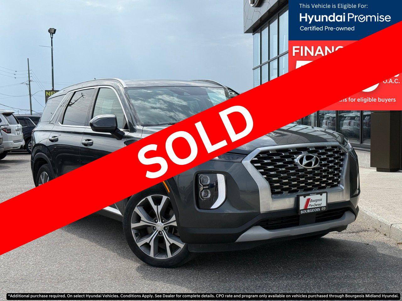 <p>The Hyundai Palisade Preferred in a sleek gray finish, equipped with a robust 3.8L 6-cylinder engine, combines all-wheel-drive capability with intelligent handling, making it a perfect SUV for navigating Canadian terrains and weather conditions. Its stitch-perfect black interior exudes sophistication and comfort, offering ample space with an 8-passenger arrangement.</p>  <p>The exterior is accentuated by alloy wheels and features such as heated mirrors and a sunroof/moonroof, providing an elevated driving experience. Inside, youll find a range of convenient options including power windows, heated front, and rear seats for those cold mornings, and a leather steering wheel for a touch of luxury.</p>  <p>Embrace technology with smart device integration and a backup camera, ensuring a connected journey every time. Safety is a priority with lane assist, parking sensors, and brake assist, offering peace of mind. The adaptive cruise control and heated steering wheel add another layer of comfort and innovation.</p>  <p>Families and adventure enthusiasts alike will find this Hyundai Palisade an ideal vehicle for both urban commuting and off-the-beaten-path travels. For those interested in discovering how this well-maintained SUV can complement their lifestyle, we invite you to contact us for more information and schedule a test drive today!</p> <p><strong>Why Choose the Bourgeois Auto Group?</strong></p><p>For 80 years, Bourgeois Auto Group has been delivering exceptional automotive experiences. Our factor trained teams work to ensure you receive the shopping experience you deserve; whether you're looking for a new or new-to-you vehicle.</p><p>Shop 24/7 with our online showroom and chat service, ensuring convenience every step of the way. No hidden fees, full disclosure, and every pre-owned vehicle comes with a Carfax® report for peace of mind.</p><p>We offer a wide selection of pre-owned vehicles, all competitively priced using real-time market data. Get the best deal on your purchase and trade-in with our free Live Market Analysis report.</p><p>Looking to sell your car? We buy any make or modelno purchase required. Our simple to use online trade valuation tool will provide you with a clear, transparent selling experience whether you buy our car or not.</p><p>Backed by hundreds dedicated employees across 4 convenient locations, were here to meet all your automotive needs. Visit us in Midland or Parry Sound and explore our inventory or schedule your next service today.</p> <p><strong>Financing Your Next Vehicle with Bourgeois Midland Hyundai:</strong></p><p>At Bourgeois Midland Hyundai, we make financing your next vehicle simple and stress-free! Our team works with trusted lenders to find flexible options tailored to your budget. Drive away with confidenceapply today!</p><p>Take advantage of our online pre-qualification tool, backed by Equifax and TD Bank to find the payment that works for you. Simply <a href=https://www.bourgeoishyundai.com/pre-qualify-for-financing/ rel=nofollow><strong>CLICK HERE</strong></a> to use our secure online credit tool with no impact to your credit. </p>