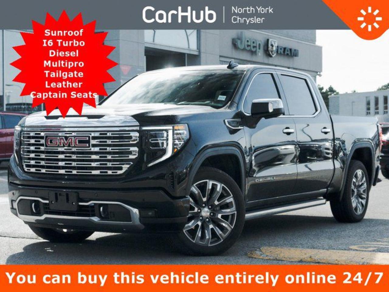 Used 2024 GMC Sierra 1500 Denali 147'' Sunroof I6 Multipro Tailgate 13.4'' Screen Leather Captain Seats for sale in Thornhill, ON