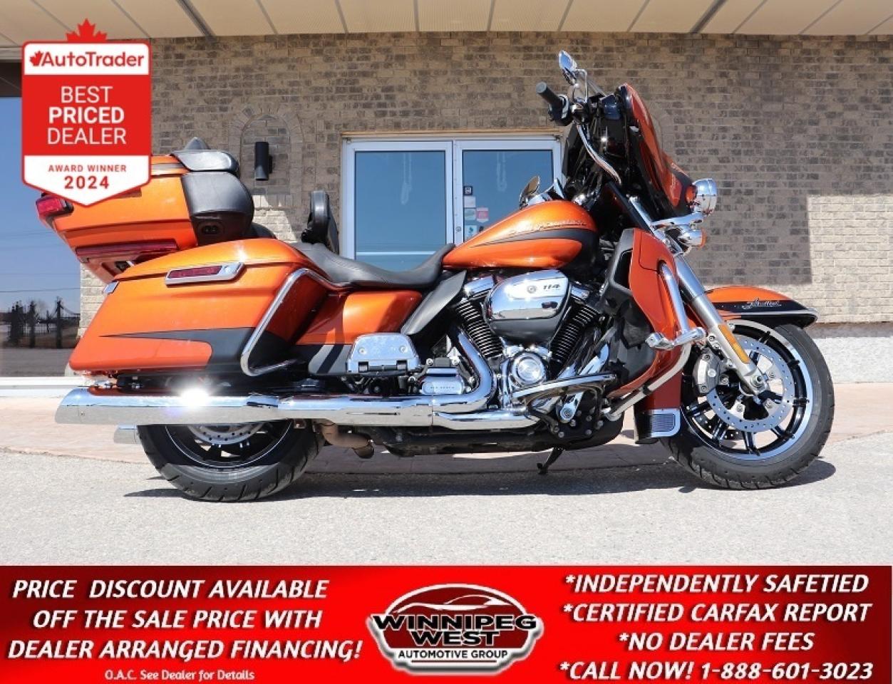 Used 2019 Harley-Davidson FLHTK Electra Glide Ultra Limited 114 M8 STAGE 1, LOTS EXTRAS, SHARP, ONLY $149 B/W* for sale in Headingley, MB