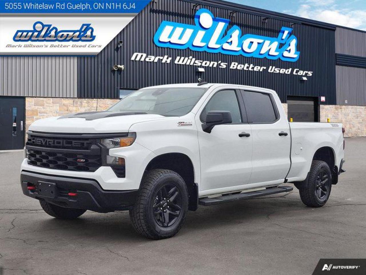 Used 2023 Chevrolet Silverado 1500 Custom Trail Boss Crew 4WD | Power Seat | CarPlay + Android | New Tires | New Brakes | for sale in Guelph, ON