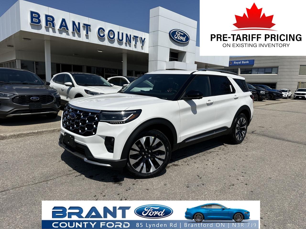 New 2025 Ford Explorer PLATINUM | 2.3L ECOBOOST | LUX LEATHER PACK | 4WD for sale in Brantford, ON