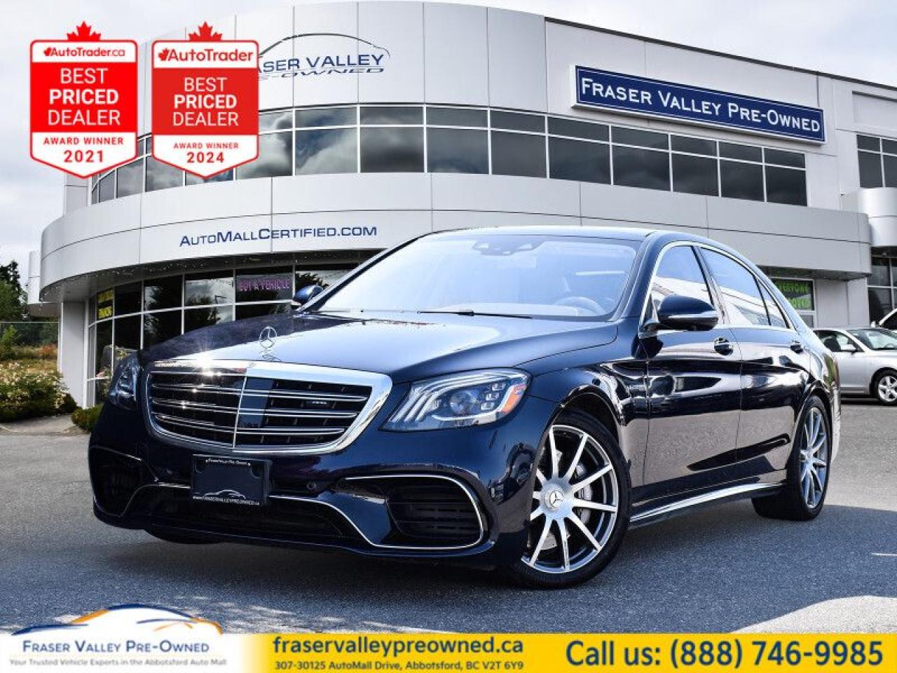 Used 2018 Mercedes-Benz S-Class AMG S 63 4MATIC Sedan  Clean, Nav, Loaded for sale in Abbotsford, BC