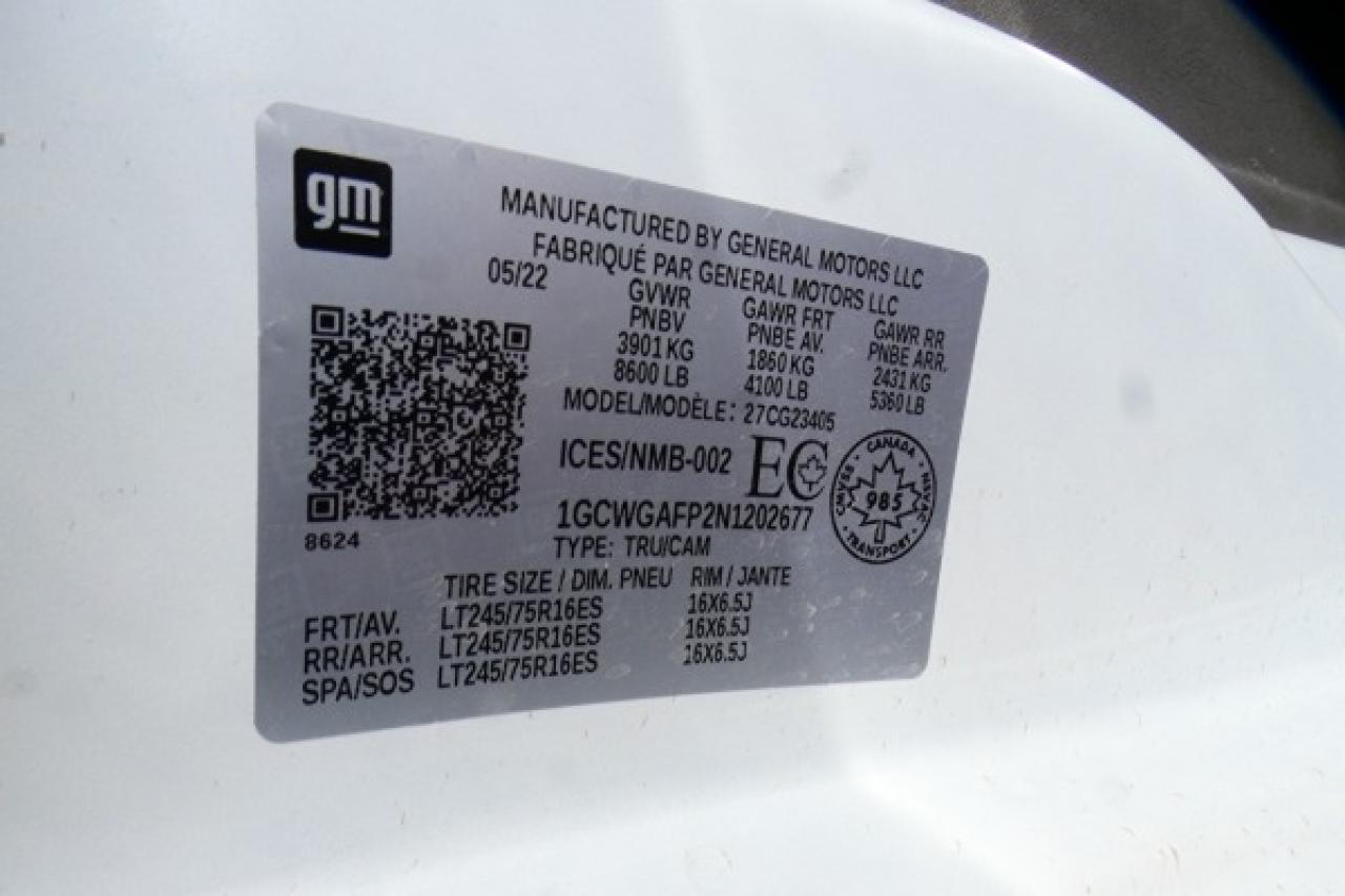 2022 Chevrolet Express Cargo Van 2500 RWD 135" w/cloth seats, rear heat, RVM BUC - Photo #19