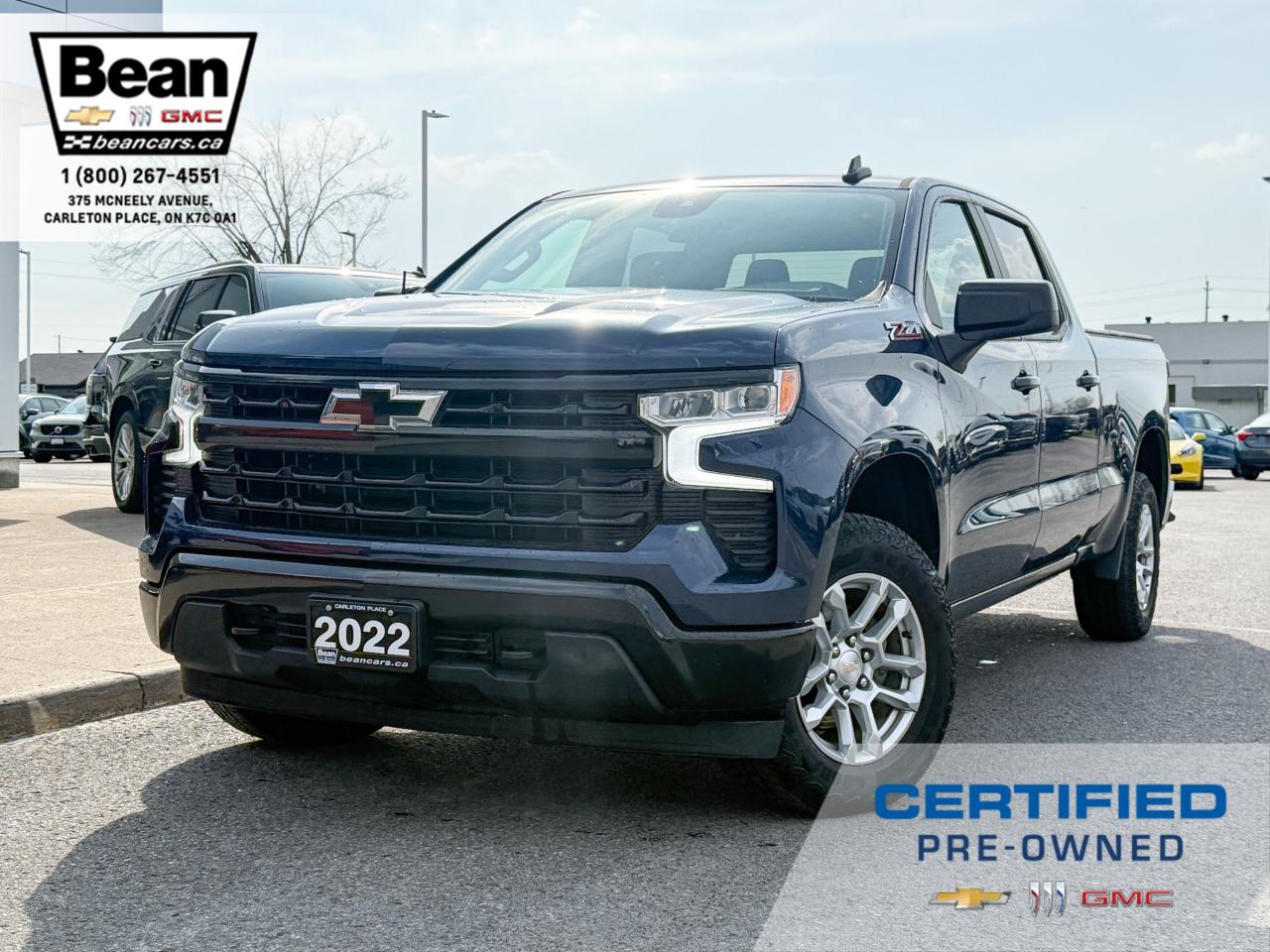 Used 2022 Chevrolet Silverado 1500 LT 5.3L V8 WITH REMOTE START, HEATED SEATS, HEATED STEERING WHEEL, APPLE CARPLAY AND ANDROID AUTO, Z71 OFF-ROAD PACKAGE for sale in Carleton Place, ON