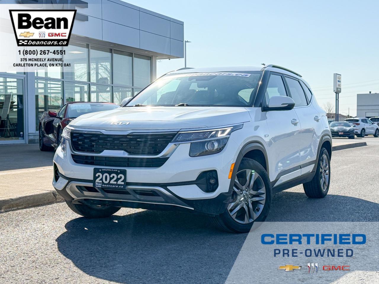 Used 2022 Kia Seltos EX 2.0L 4 CYL WITH REMOTE START/ENTRY, SUNROOF, HEATED SEATS, HEATED STEERING WHEEL, AWD, CRUISE CONTROL, LANE KEEP ASSIST, APPE CARPLAY AND ANDROID AUTO for sale in Carleton Place, ON