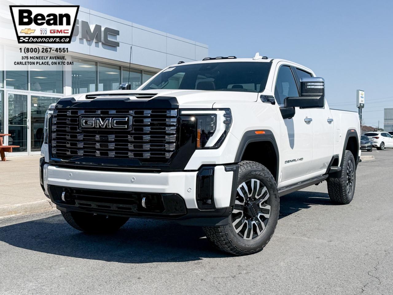 New 2025 GMC Sierra 2500 HD Denali Ultimate DURAMAX 6.6L V8 WITH REMOTE START/ENTRY, HEATED SEATS, HEATED STEERING WHEEL, VENTILATED SEATS, SUNROOF, MULTI-PRO TAILGATE, MASSAGING SEATS for sale in Carleton Place, ON