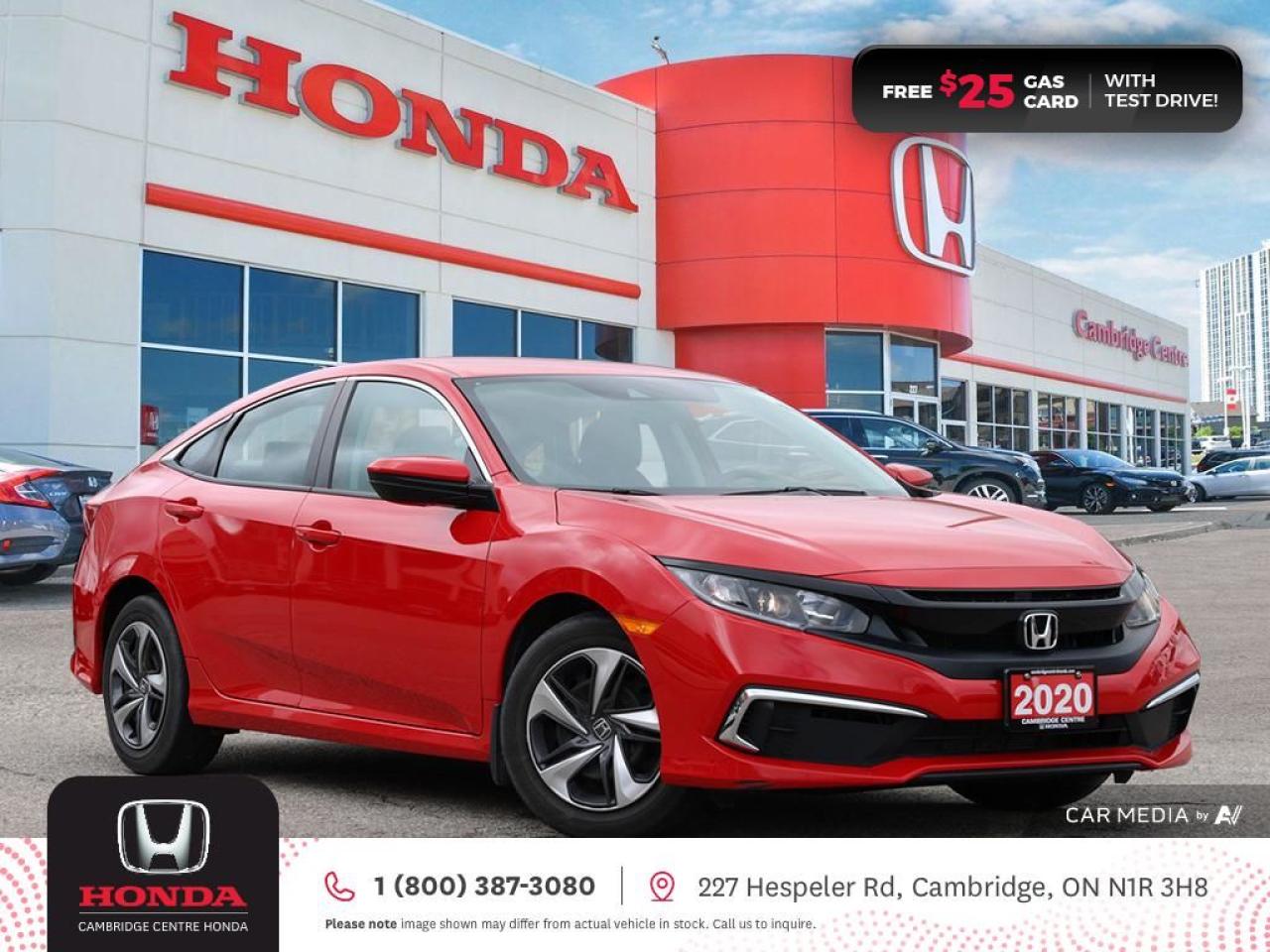 Used 2020 Honda Civic LX HONDA SENSING TECHNOLOGIES | REARVIEW CAMERA | APPLE CARPLAY™/ANDROID AUTO™ for sale in Cambridge, ON
