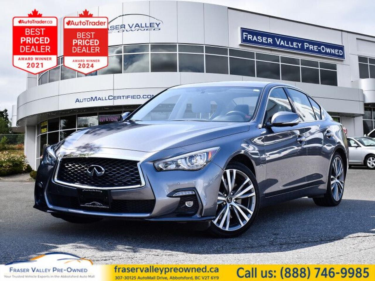 Used 2018 Infiniti Q50 3.0t Luxe AWD  360 Cam, Nav, Clean History for sale in Abbotsford, BC