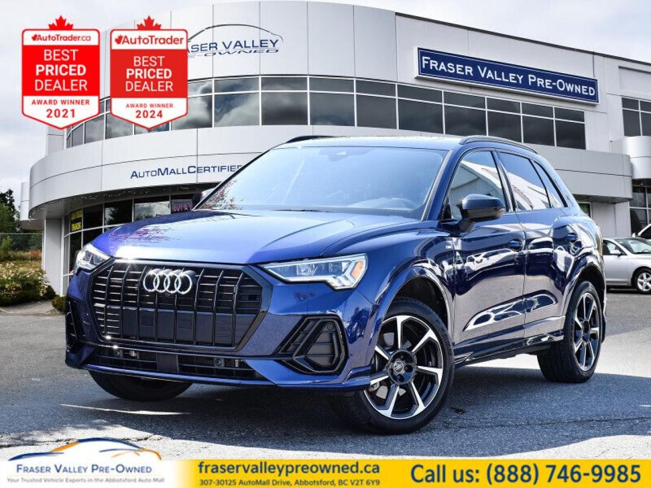 Used 2023 Audi Q3 Technik 45 TFSI quattro  S-Line, Pano Roof, Very C for sale in Abbotsford, BC