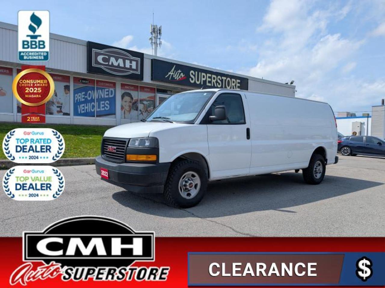 2022 GMC Savana Cargo Van WT  **EXTENDED CARGO VAN**