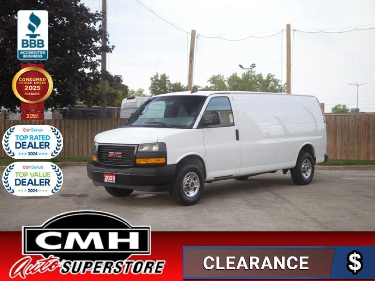 2022 GMC Savana Cargo Van WT  **EXTENDED CARGO VAN**