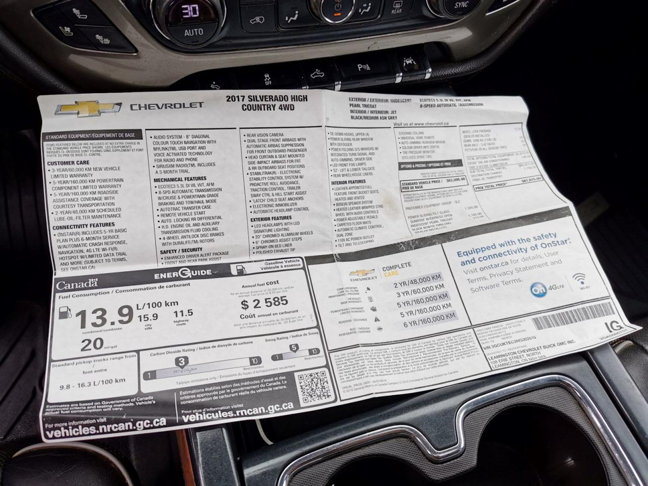 2017 Chevrolet Silverado 1500 High Country Short Box - Photo #21