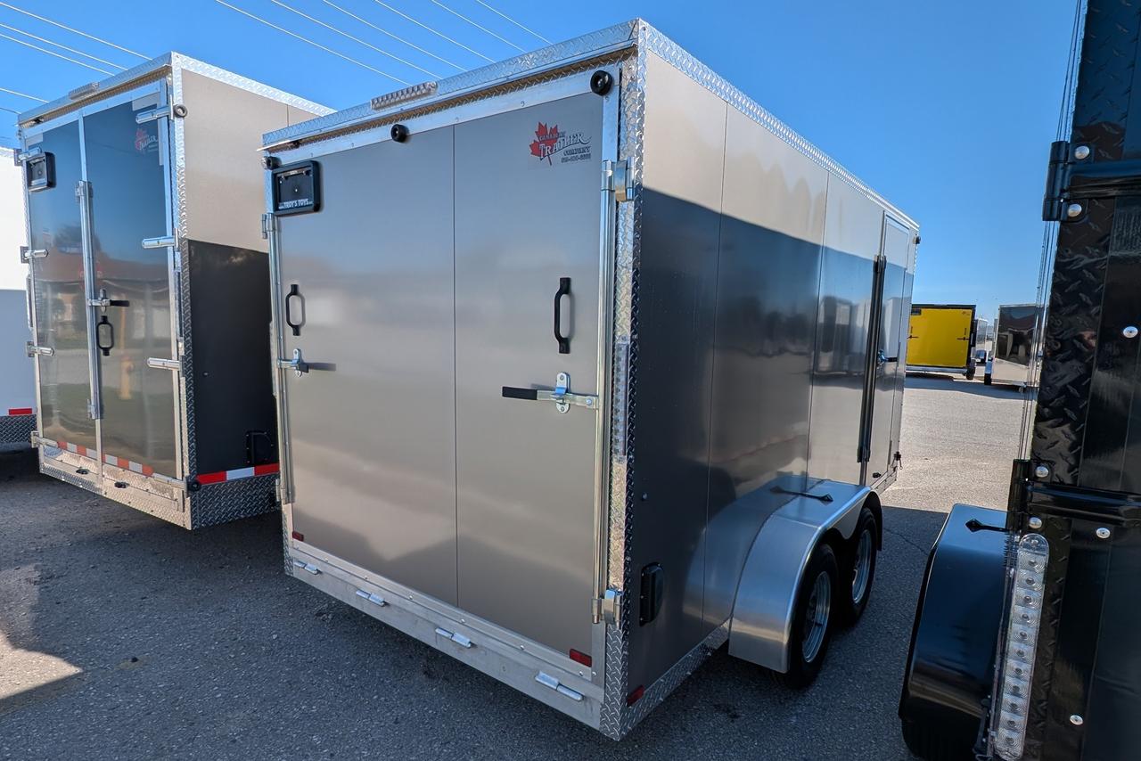 2025 Canadian Trailer Company 7x14 V Nose Cargo Trailer Aluminum Tandem Axle Photo9