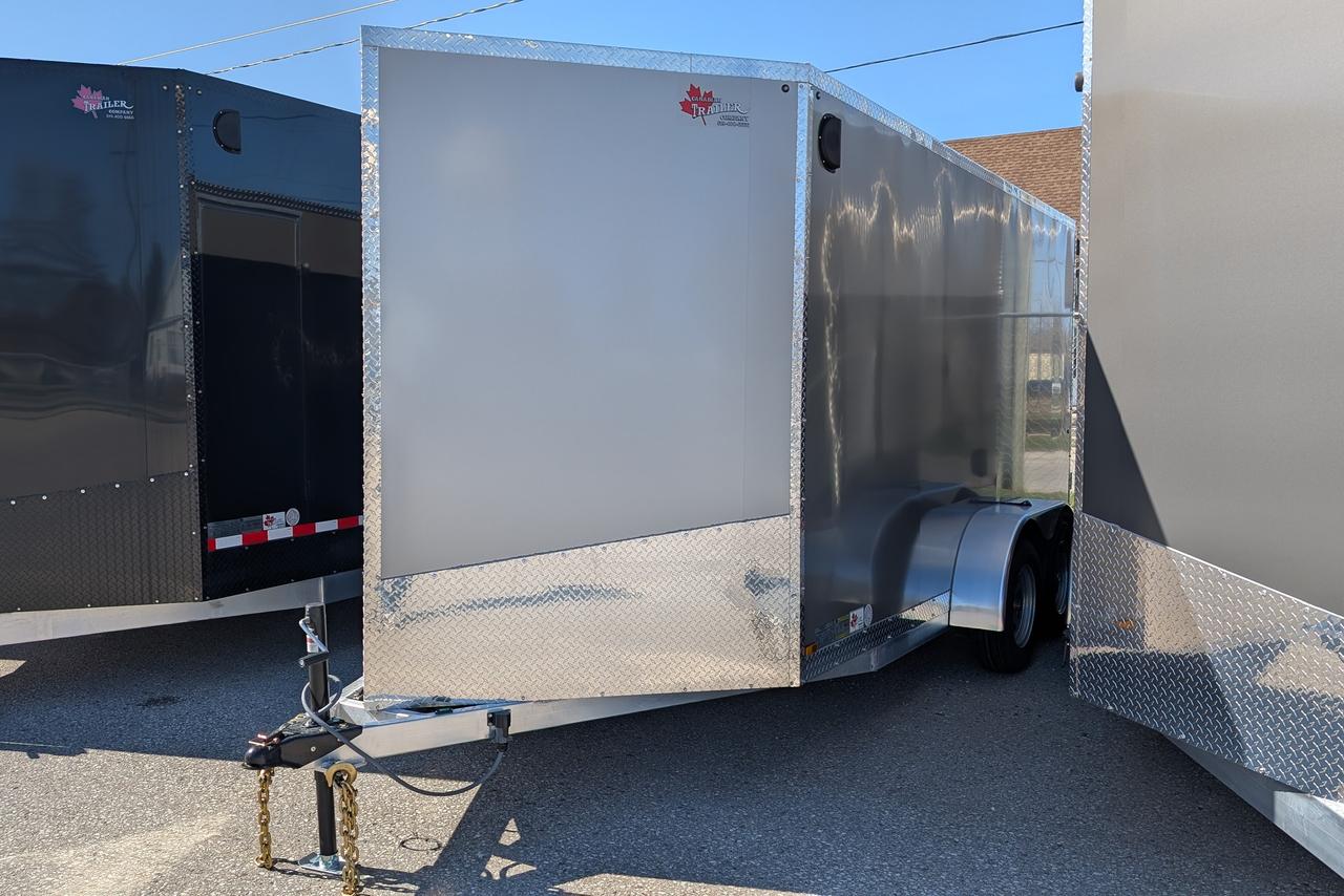2025 Canadian Trailer Company 7x14 V Nose Cargo Trailer Aluminum Tandem Axle Photo2
