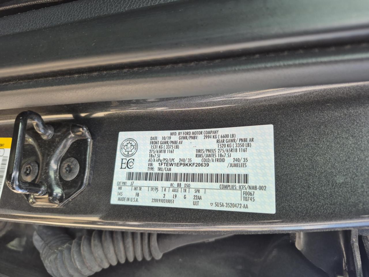 2019 Ford F-150 SUPERCREW - Photo #13