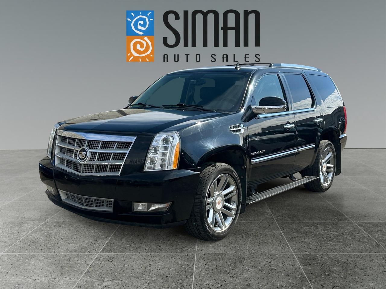 ## **?? CLEARANCE EVENT: 2012 Cadillac Escalade ??**

### **NOW ONLY $19,988  WAS $25,000**

This is your final opportunity to own one of the most iconic full-size luxury SUVs on the road  the **Cadillac Escalade**, now priced to move at **clearance value**.

Big, bold, and unapologetically powerful, the Escalade delivers true presence with its **6.2L V8 engine producing 403 horsepower**, paired with a smooth, confidence-inspiring ride thanks to its **adaptive suspension system**. This is luxury SUV driving done the Cadillac way  commanding, comfortable, and unmistakable.

---

## **? Exceptional Value. Fully Prepped. Ready to Drive.**

* **Fresh Service Completed:** Full synthetic oil change, new air filters, and new lower ball joints already done
* **Safety & Inspection Complete:** Thorough pre-sale inspection passed
* **Clean History:** Saskatchewan vehicle with no major accident claims (Carfax verified)

---

## **? Luxury & Features**

* 22 chrome wheels for a premium stance
* Blind spot monitoring for added confidence
* Automatic high-beam control
* Heated steering wheel for winter comfort
* Power fold-and-tumble second-row seating for flexible cargo space

---

## **? Clearance Priced to Sell Fast**

At **$19,988**, this Escalade is priced well below market for a quick clearance sale. Vehicles like this dont sit long at this price point.

**Trades welcome. Aftermarket warranty options available to fit your needs and budget.**

---

### **Dont Wait  This One Wont Last**

If youve been waiting for a full-size luxury SUV with real power, real presence, and real value, this is it.

**Siman Auto Sales**
Family-owned since 1998  big enough to deliver value, small enough to care.
