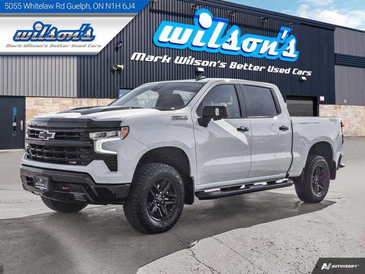Used 2024 Chevrolet Silverado 1500 LT Trail Boss Crew | Z71 | Leather | Sunroof | 360 Camera | Bose | Spray-on Bedliner | and More ! for sale in Guelph, ON