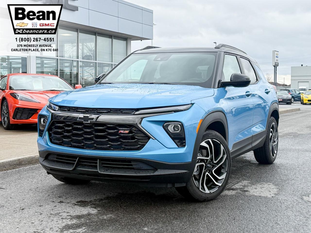 New 2025 Chevrolet TrailBlazer RS 1.3L 3 CYL WITH REMOTE START/ENTRY, HEATED SEATS, HEATED STEERING WHEEL, HD REAR VISION CAMERA, APPLE CARPLAY AND ANDROID AUTO for sale in Carleton Place, ON