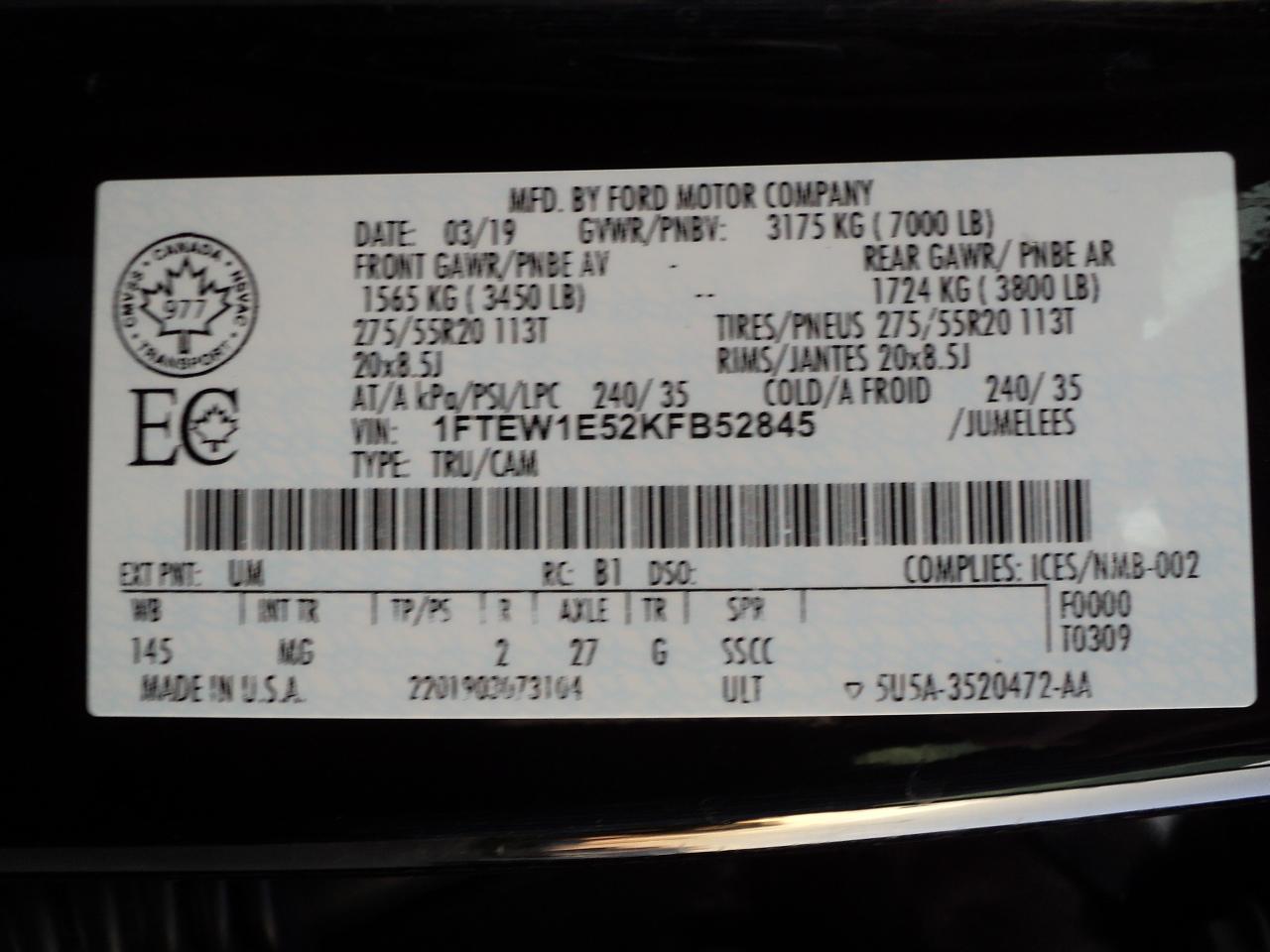 2019 Ford F-150 XLT 4WD XTR SuperCrew 5.0L RoofNavLeather 5.5' Box - Photo #39