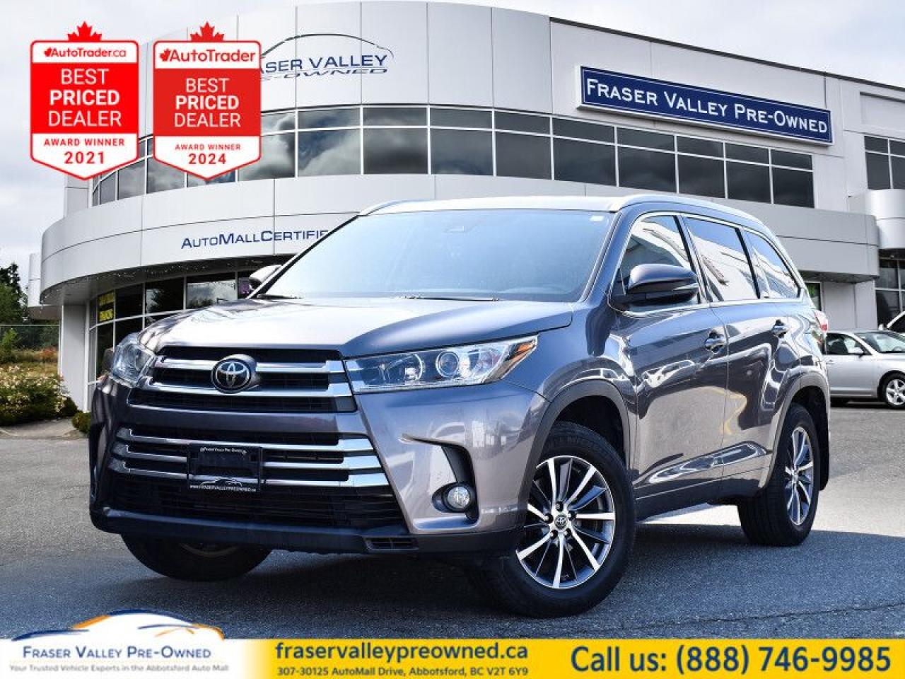 Used 2018 Toyota Highlander XLE AWD  Clean History, 2-Owner, Loaded for sale in Abbotsford, BC